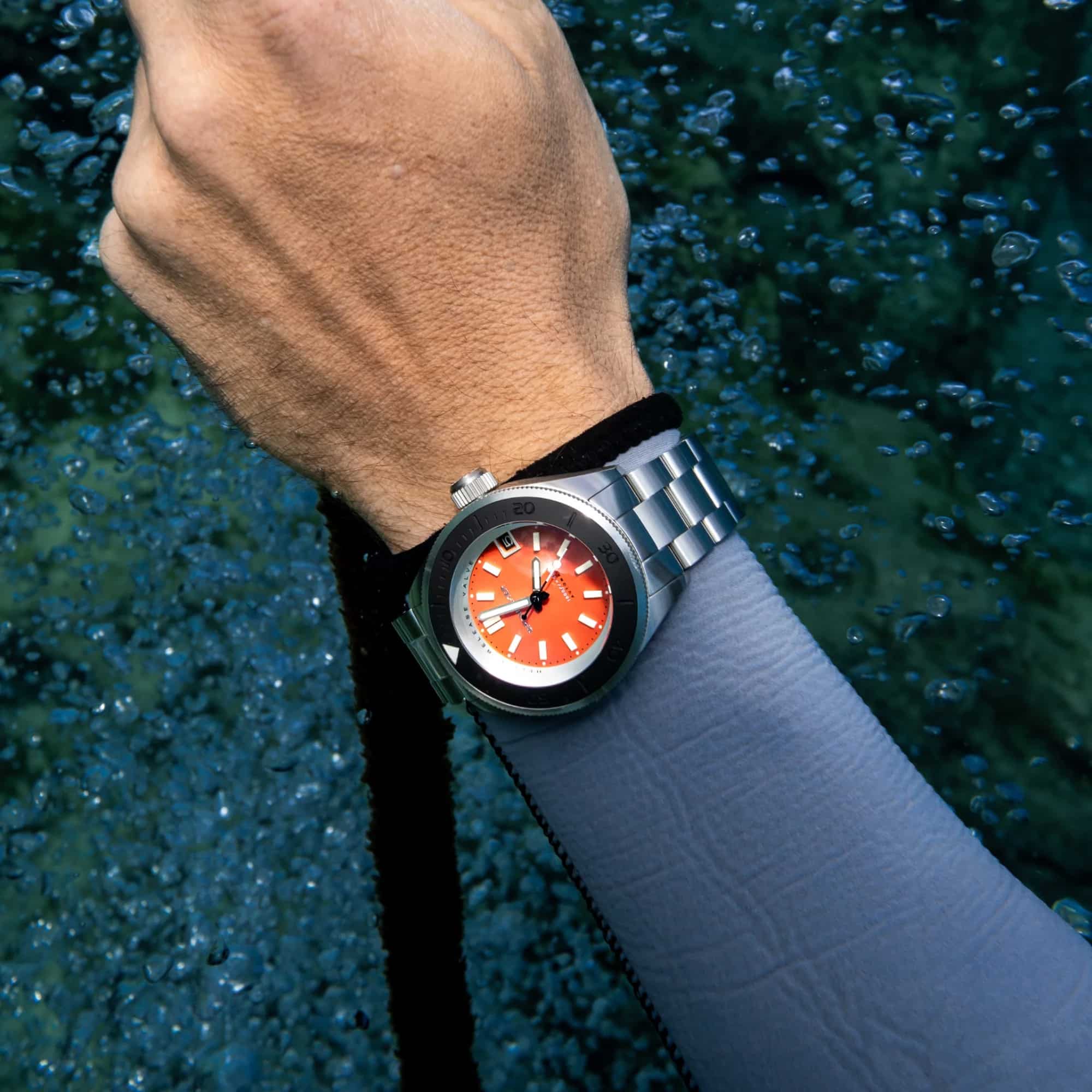 MONTRE SPINNAKER PICCARD AUTOMATIQUE ORANGE – Image 2