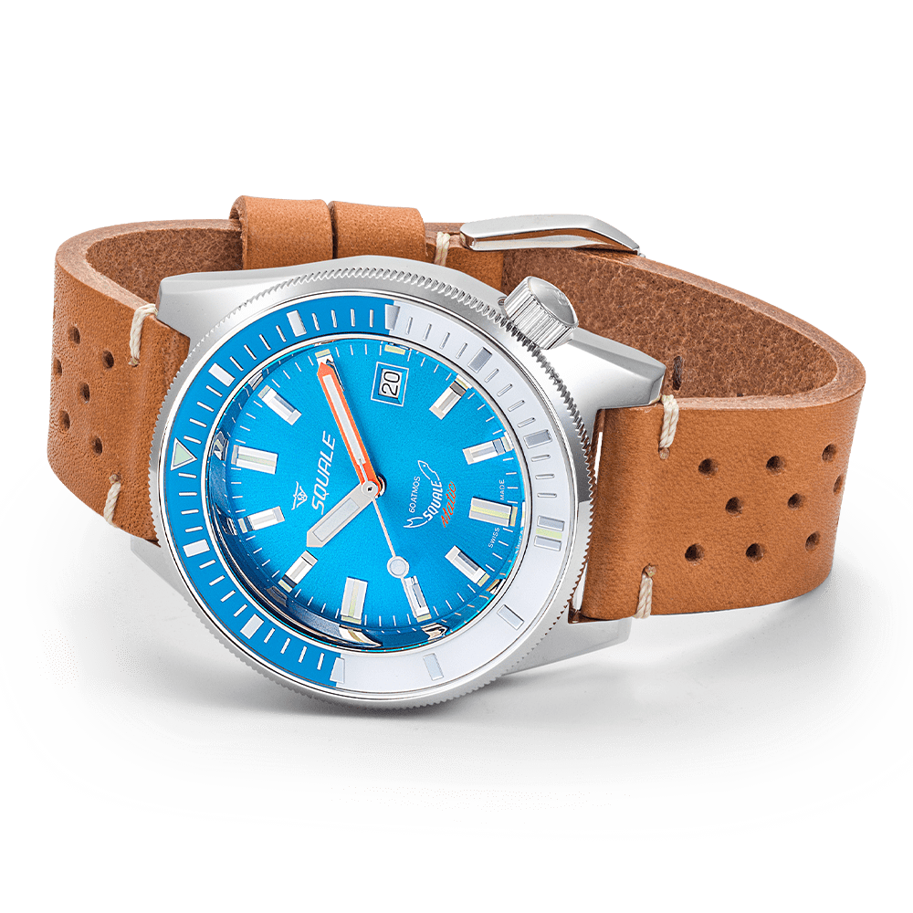 MONTRE SQUALE COLLECTION MATIC LIGHT BLUE LEATHER – Image 2