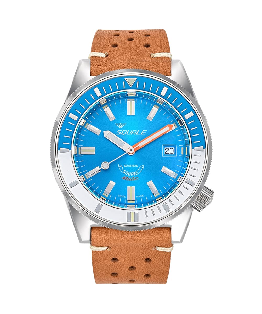 MONTRE SQUALE COLLECTION MATIC LIGHT BLUE LEATHER