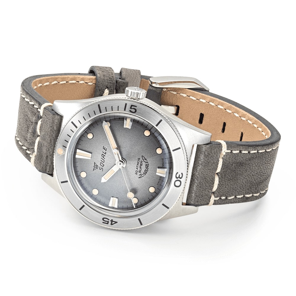 MONTRE SQUALE SERIE SUPER-SQUALE SUNRAY GREY LEATHER – Image 4