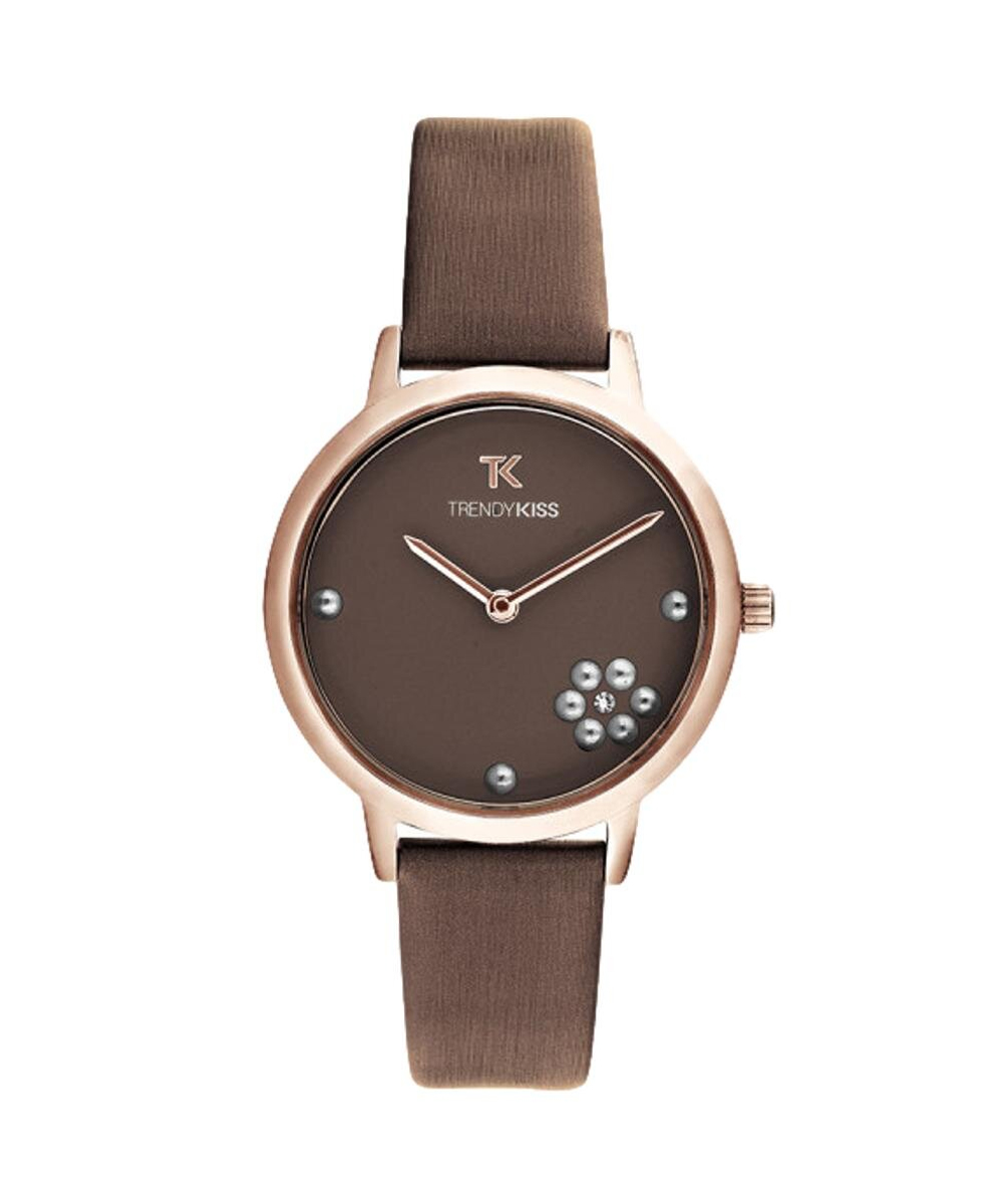 MONTRE TRENDY KISS FEMME ANALOGIQUE CUIR MARRON