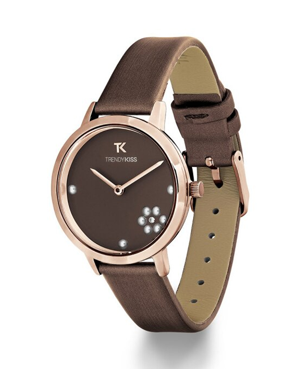 MONTRE TRENDY KISS FEMME ANALOGIQUE CUIR MARRON – Image 3