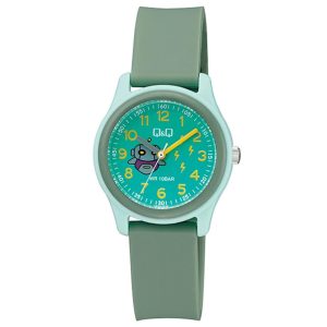 MONTRE Q&Q ENFANT SILICONE VERT