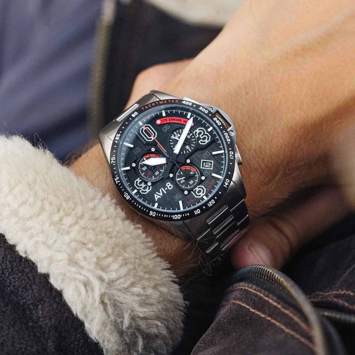 MONTRE AVI-8 P-51 MUSTANG – QUARTZ CHRONOGRAPHE – Image 2