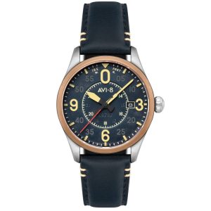 MONTRE AVI-8 SPITFIRE SMITH AUTOMATIQUE BLEU VIEILLI
