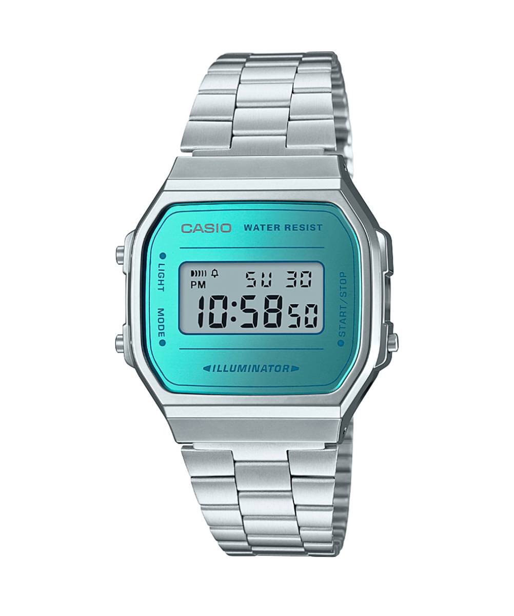 MONTRE CASIO MIROIR RÉTRO VINTAGE TURQUOISE
