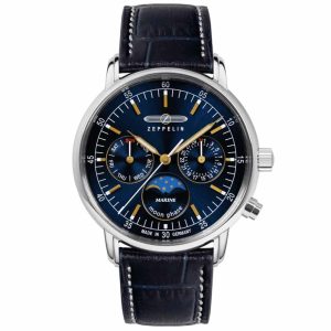 MONTRE ZEPPELIN LZ14 MARINE LADY MOON PHASE BLUE