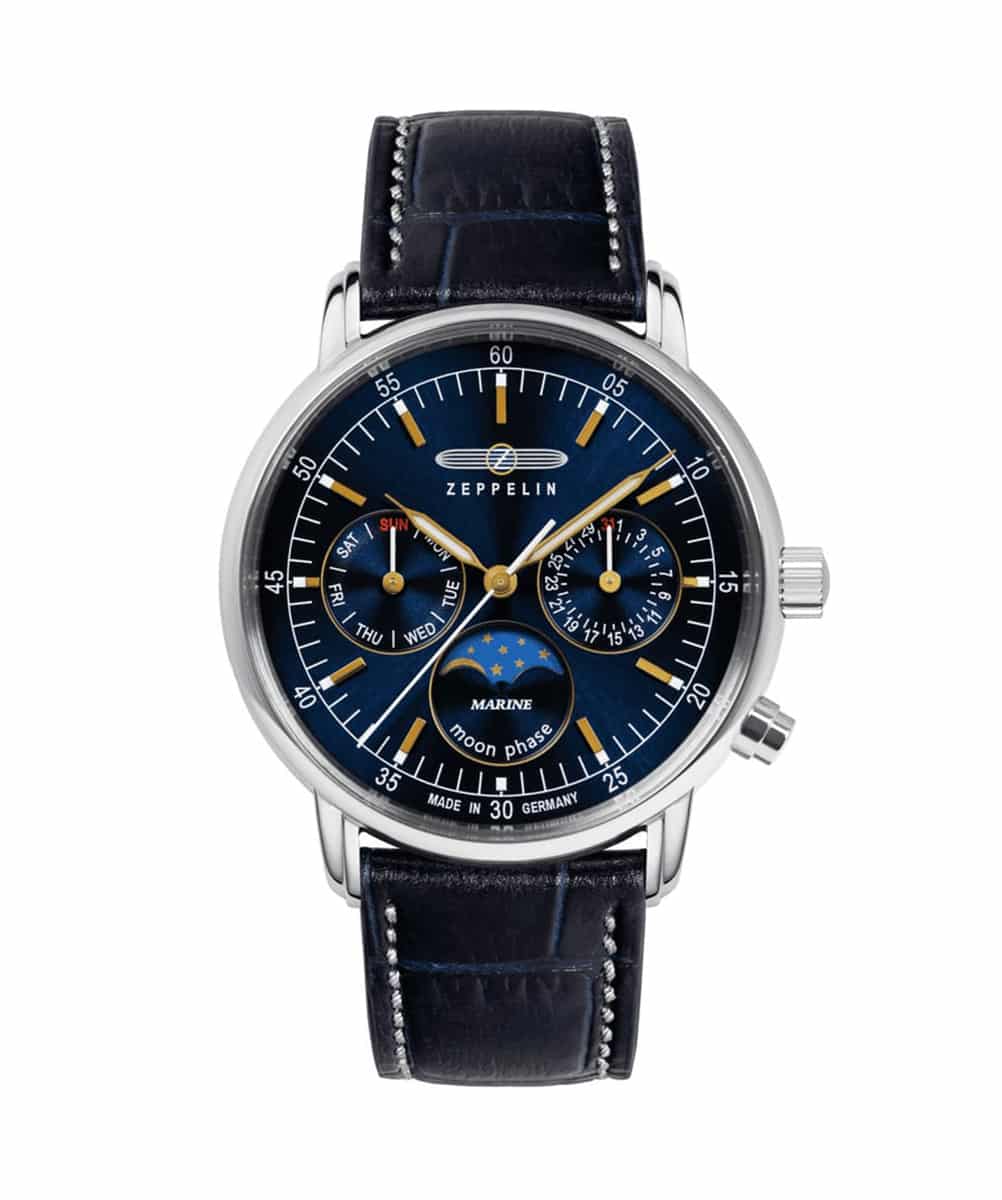 MONTRE ZEPPELIN LZ14 MARINE LADY MOON PHASE BLUE