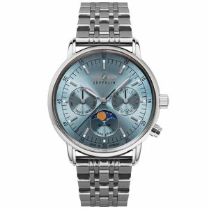 MONTRE ZEPPELIN LZ14 MARINE LADY MOON PHASE BLUE STEEL