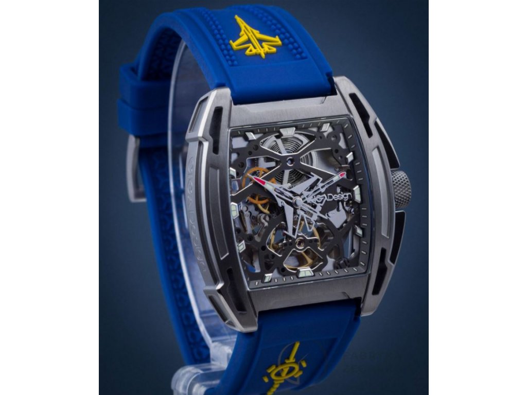 MONTRE CIGADESIGN AIRCRAFT CARRIER BLUE WRISTWATCH – Image 4