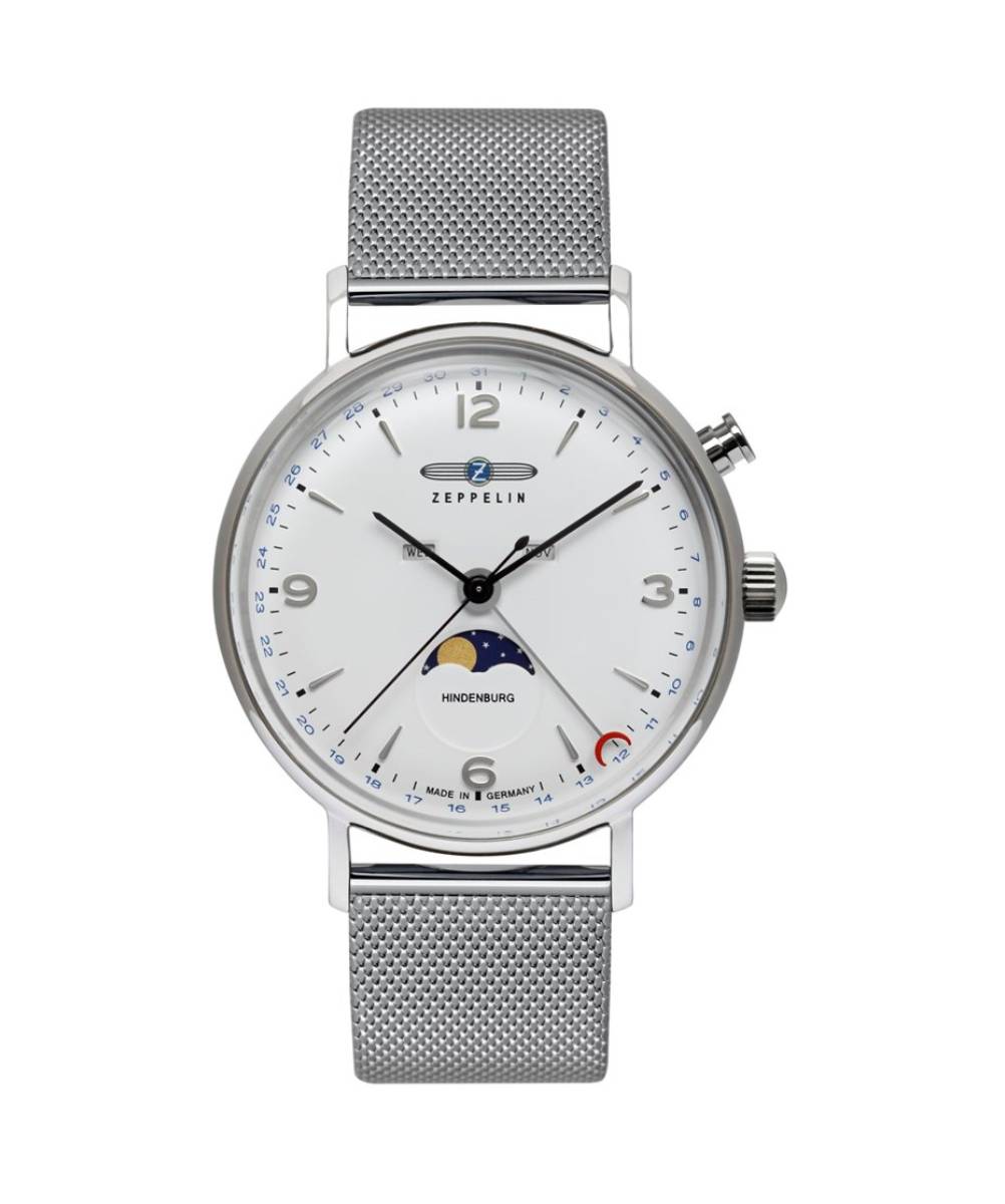 MONTRE ZEPPELIN HINDENBURG PHASE DE LUNE ARGENT