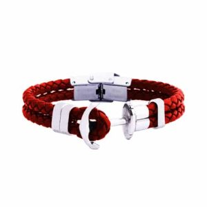 BRACELET ANCRE ROUGE VERMEIL