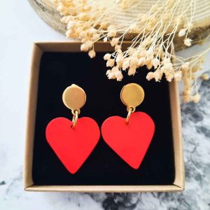 Boucles coeurs – Rouge
