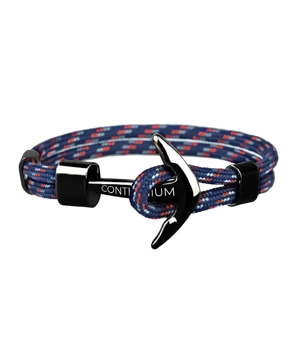 BRACELET ANCRE ROUGE ET BLEU CONTEENIUM