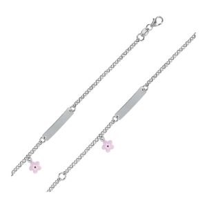 GOURMETTE VICTOIRE BÉBÉ FLEUR ARGENT