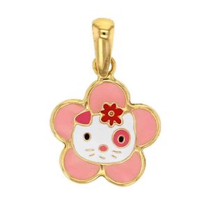 PENDENTIF YASMINE FLEUR ET CHATON
