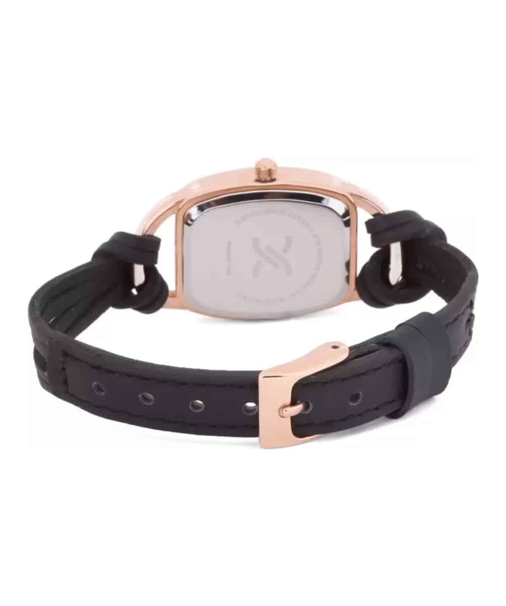 MONTRE DANIEL KLEIN ANALOGIQUE EN CUIR NOIR – Image 3