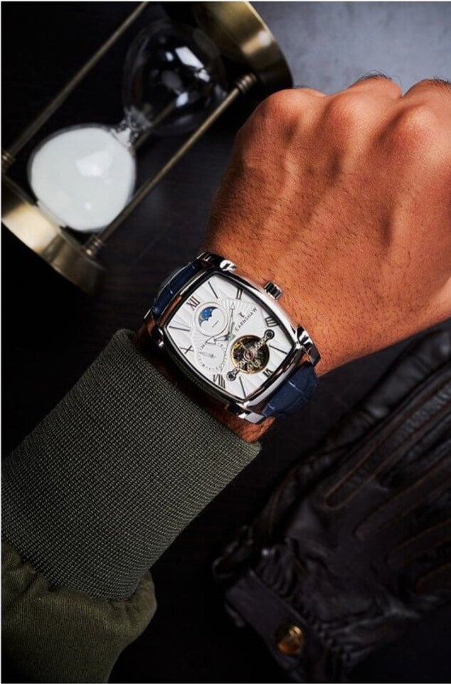 MONTRE EARNSHAW HERITAGE KENSINGTON BLEU – Image 3