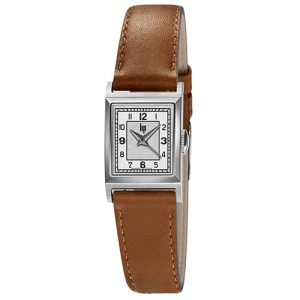 MONTRE LIP CHURCHILL CUIR MARRON