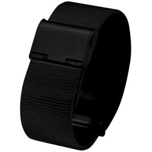 BRACELET ACIER MAILLE MILANAISE FINE NOIR