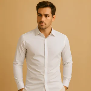 Alekto - Chemise ajustée et simple pour hommes