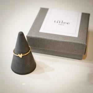 Titlee – Bague coeur doré