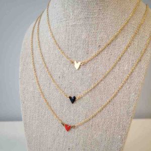 Titlee – Collier coeur noir